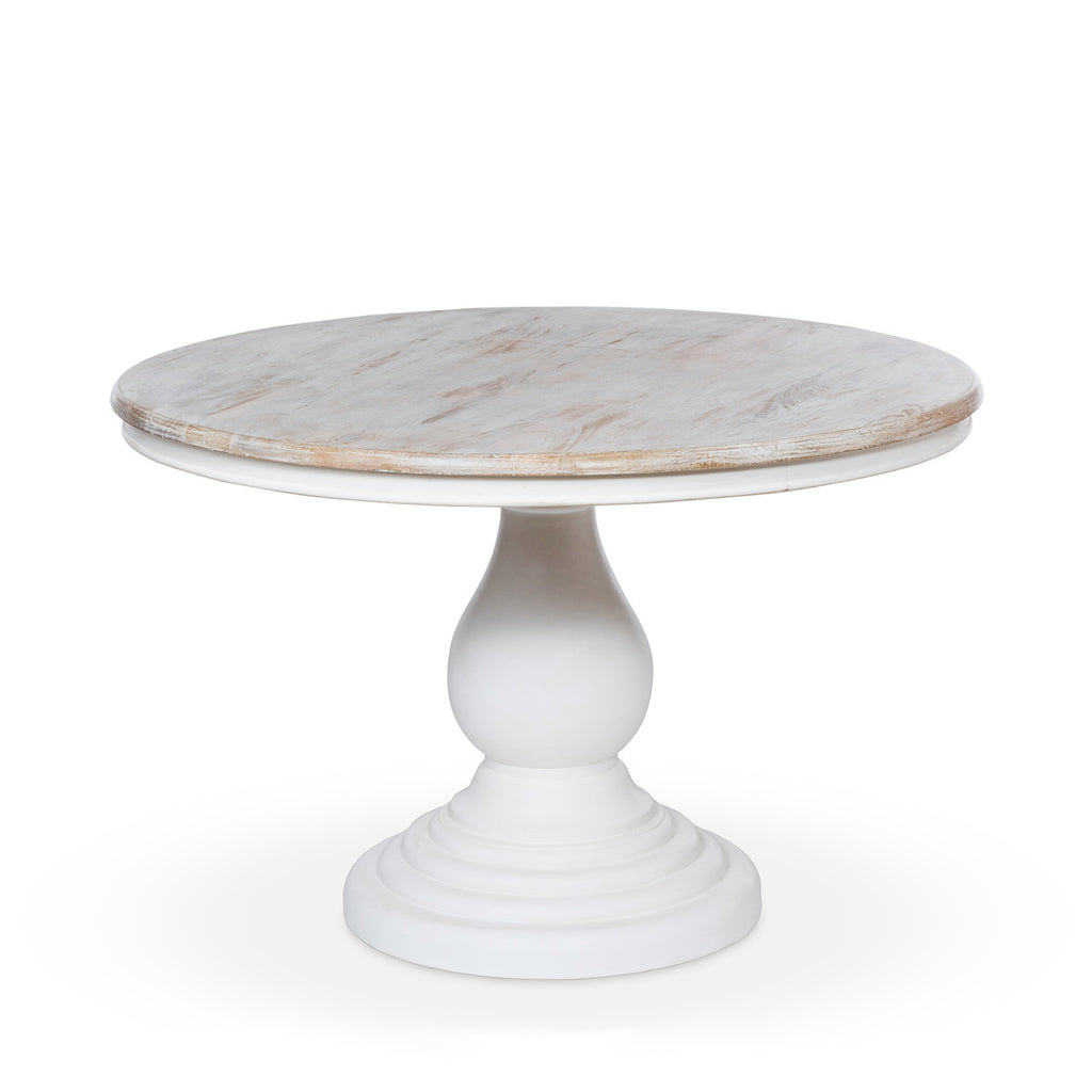 Whitewashed Pedestal Table
