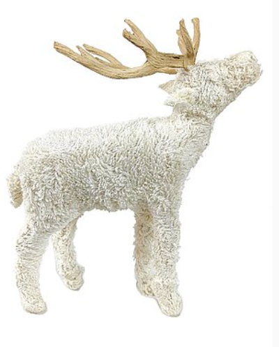12" Stag Standing Knitted Boucle, Medium
