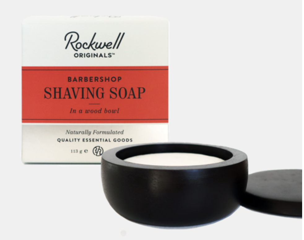 Rockwell Originals Barbershop Shave Soap w/ Wooden Bowl