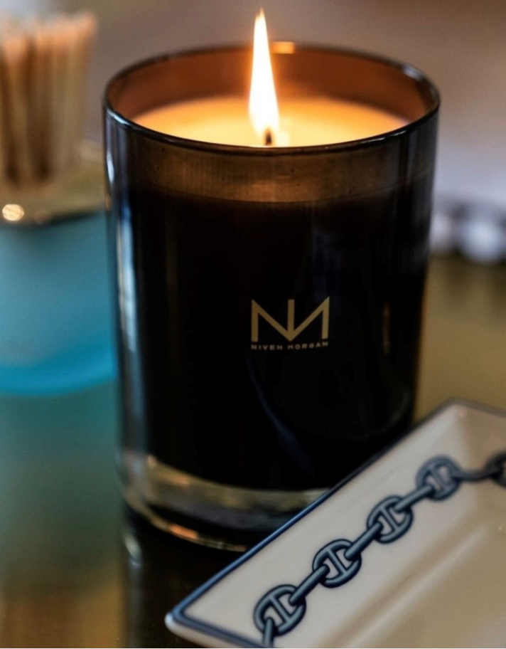 Niven Morgan Boxed Candle, Blue