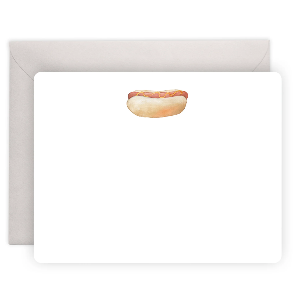 Hot Dog Flat Notecards with Envelopes