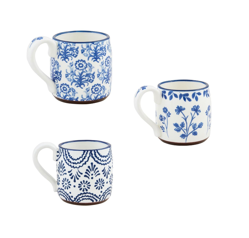 Blue Floral Mug, 3 Styles