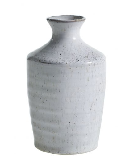 White Speckled Ceramic Bud Vase, 2 Sizes