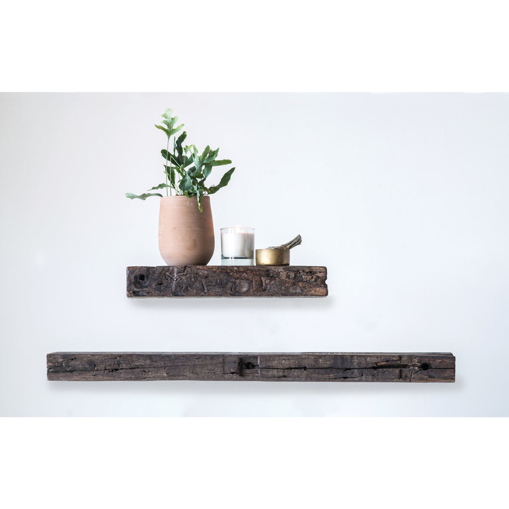 Reclaimed Wood Wall Shelf, Small