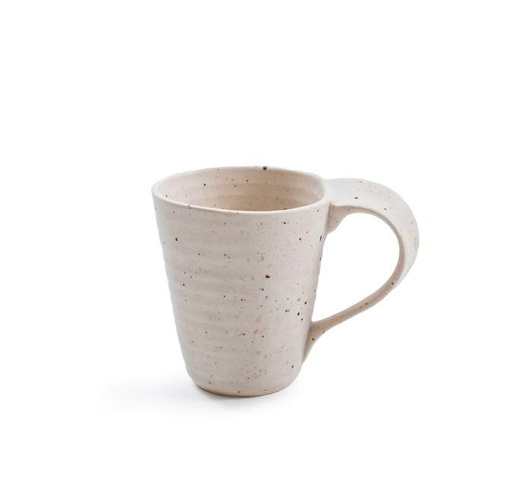 Ribbed Ceramic Hand Made Speckled Coffee Mug