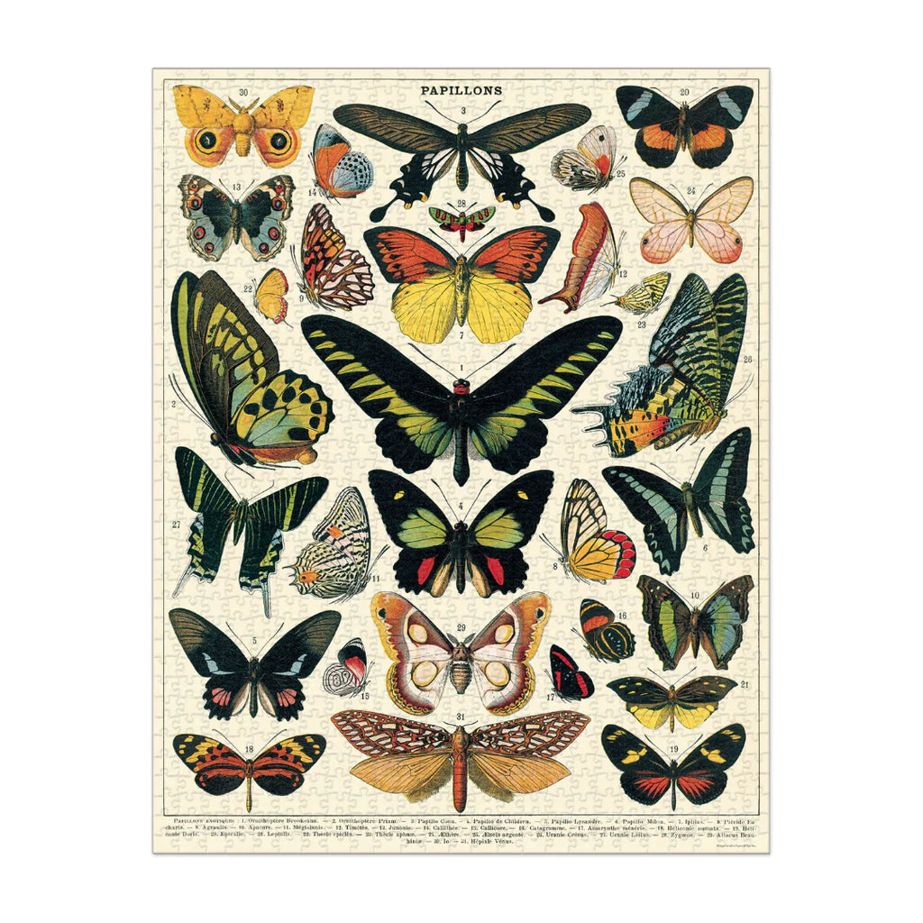 Cavallini Butterflies Vintage Puzzle