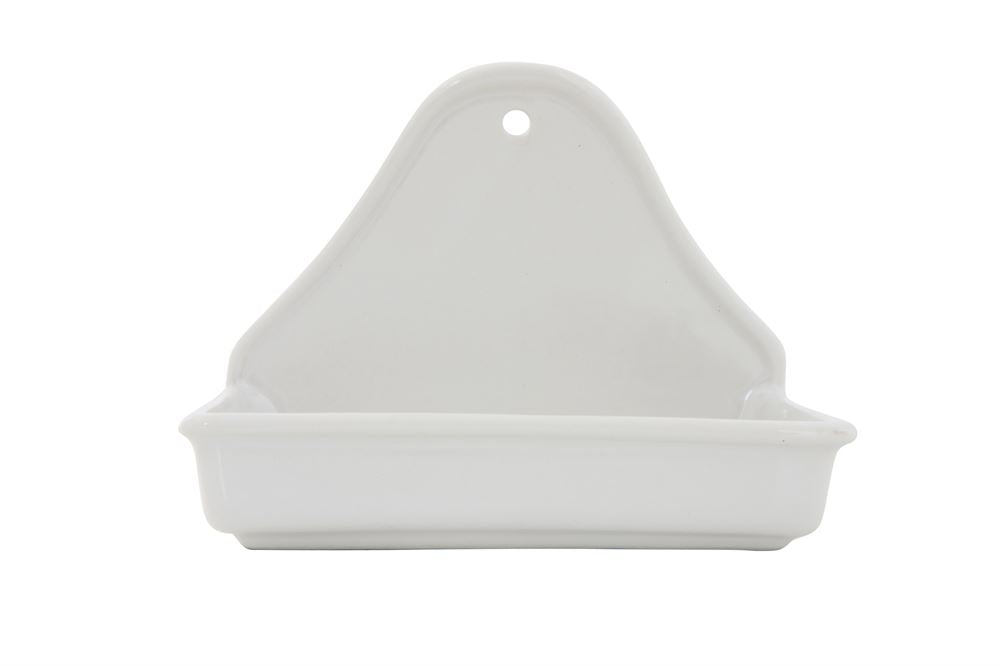 White Stoneware Soap Dish