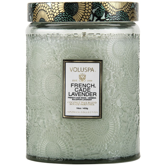 Voluspa French Cade Lavender Large Glass Jar Candle