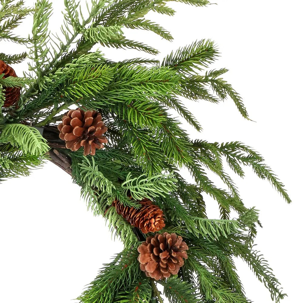 24" Real Touch Norfolk Spruce & Juniper Wreath