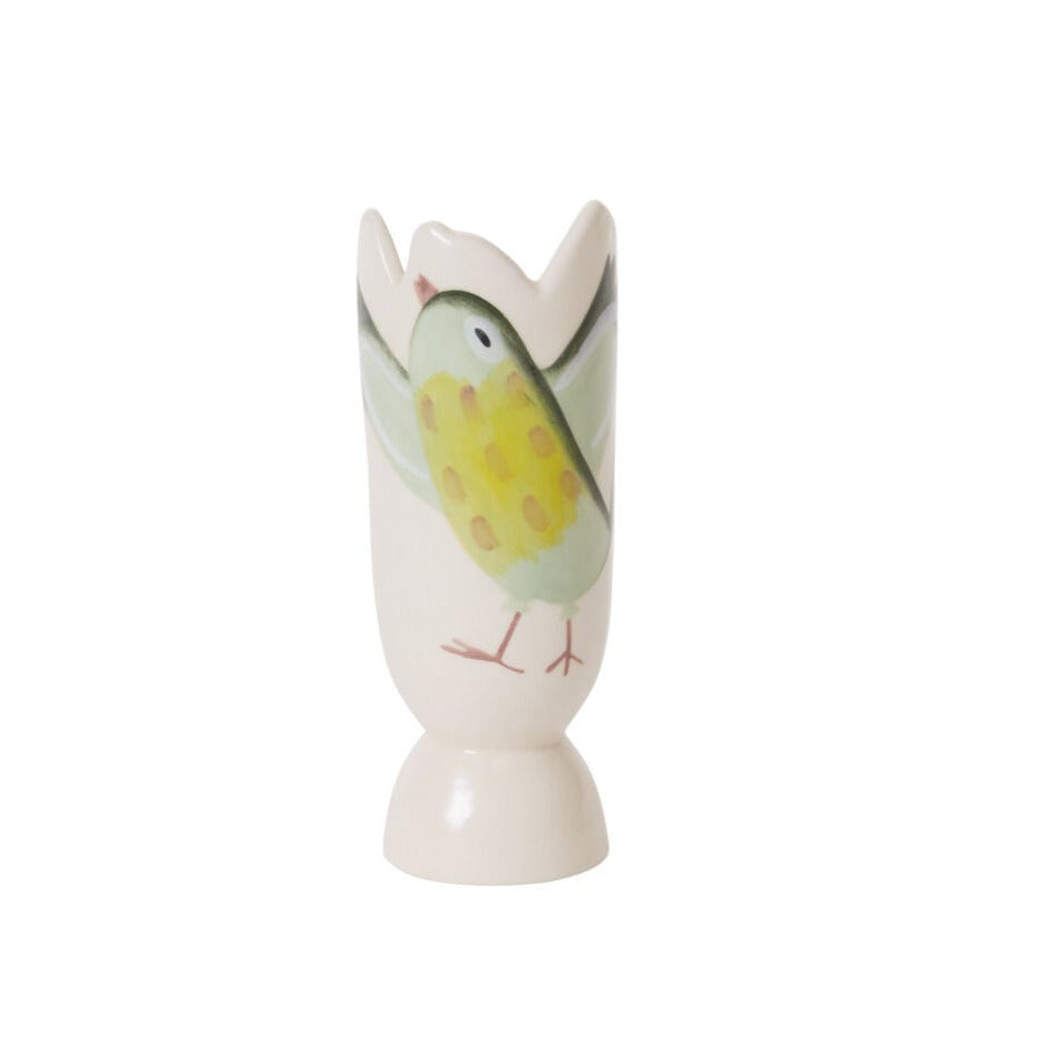 Hand Painted Ceramic Bird Vase