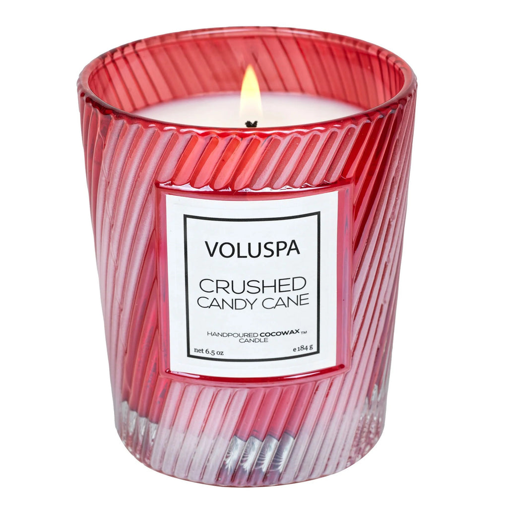 Voluspa Crushed Candy Cane Classic Boxed Candle, 6.5 Ounces