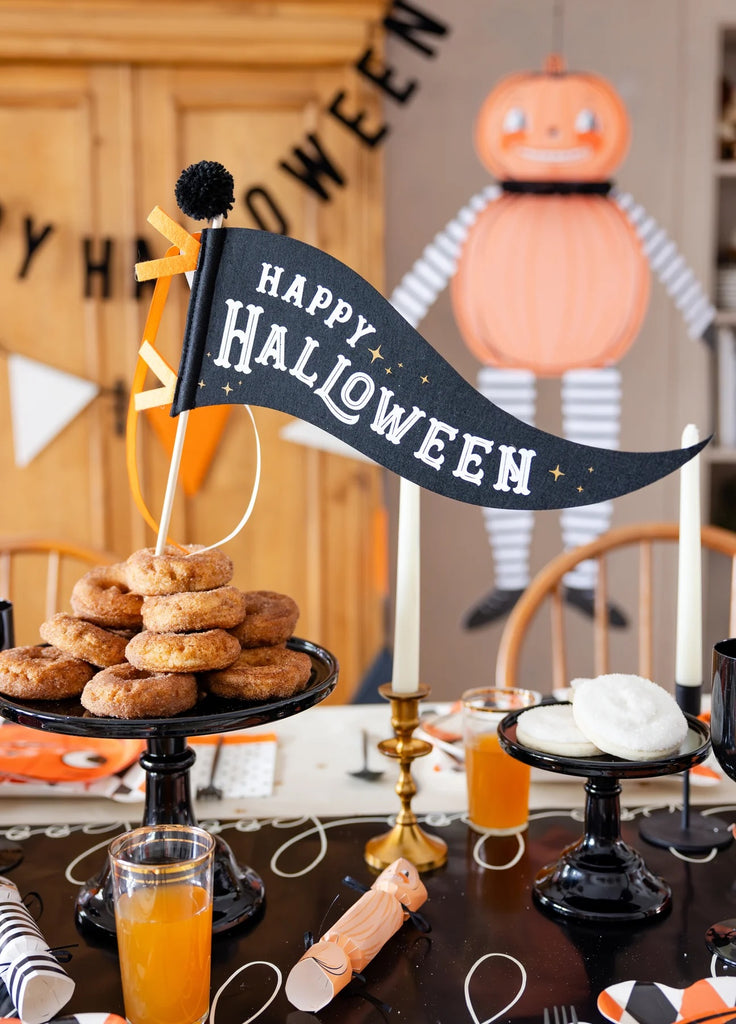 Vintage Halloween 'Happy Halloween' Felt Pennant
