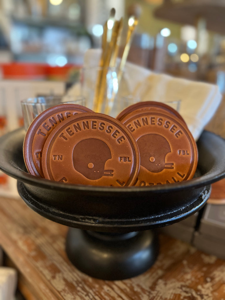 Tennessee Football Leather Coaster