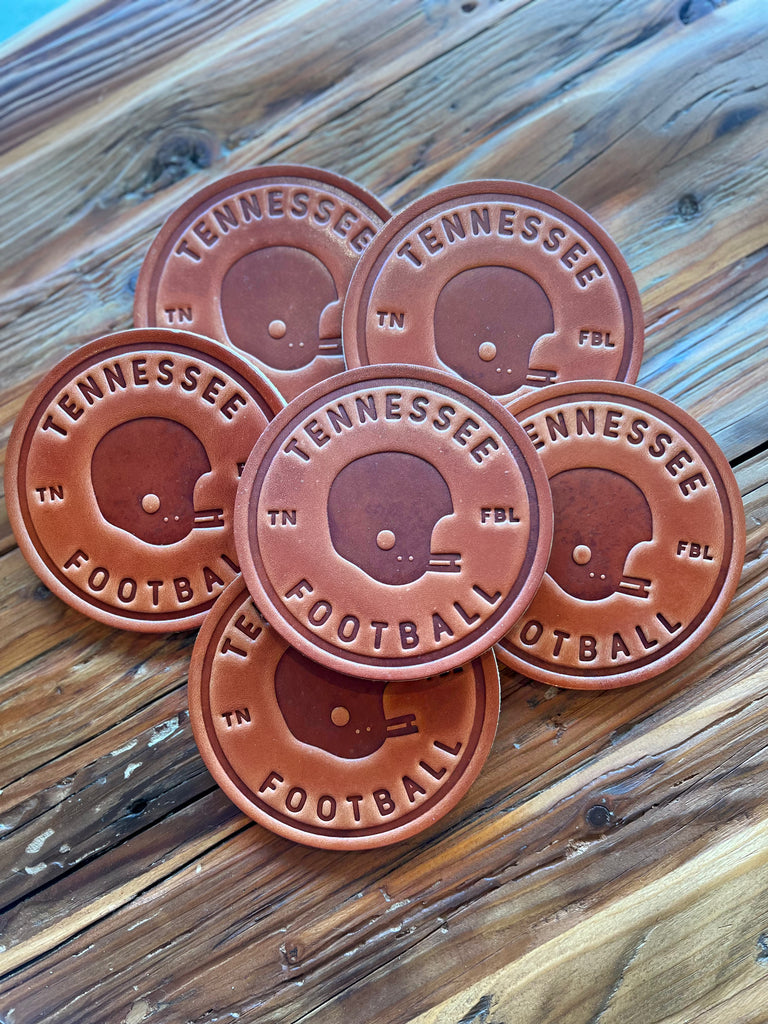 Tennessee Football Leather Coaster