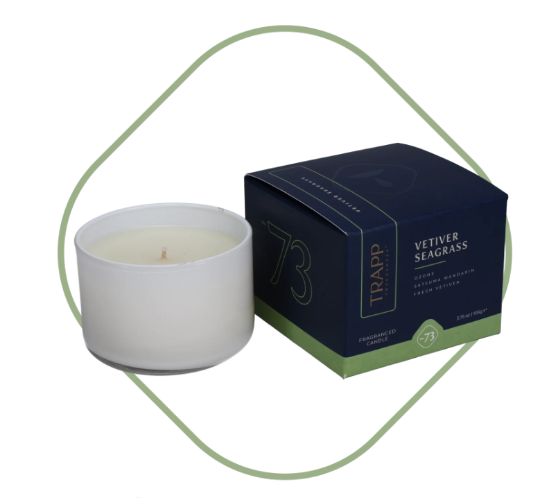 Trapp Fragrances No. 73 Vetiver Seagrass Small Poured Candle