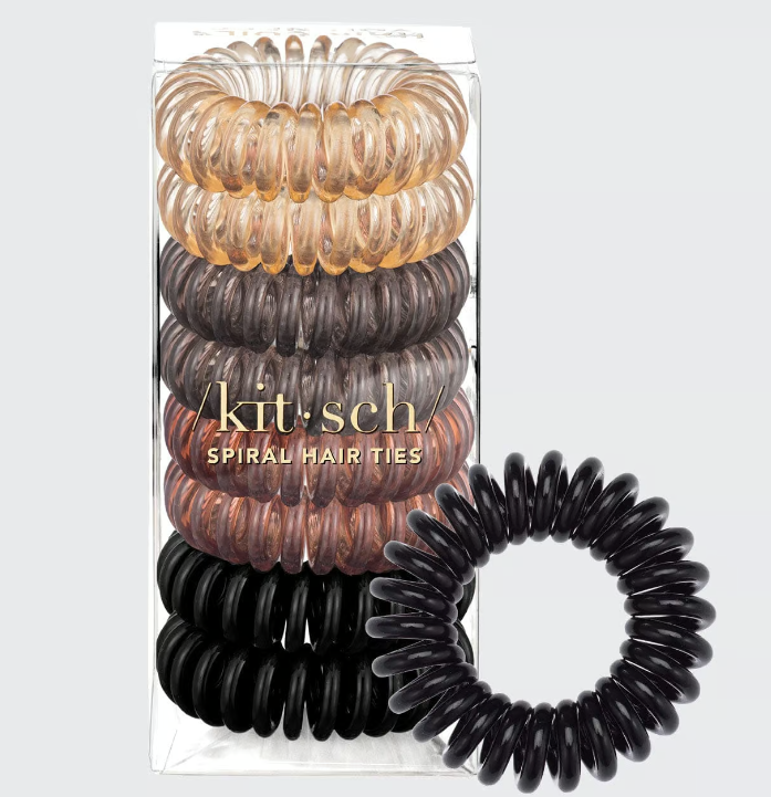 Spiral Hair Coils 8 Pack, Brunette