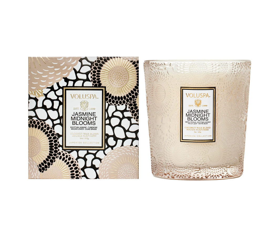 Voluspa Jasmine Midnight Blooms Classic Boxed Candle