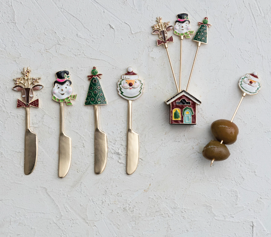 5" Holiday Appetizer Knife, 4 Styles
