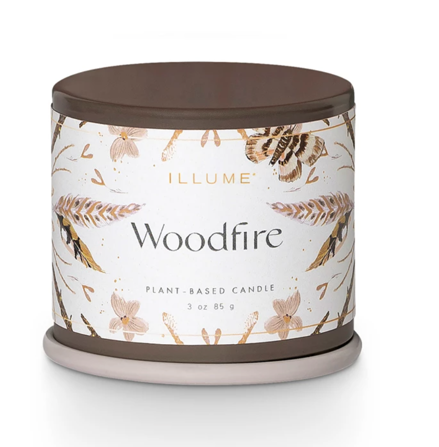 Illume Woodfire Demi Tin Candle