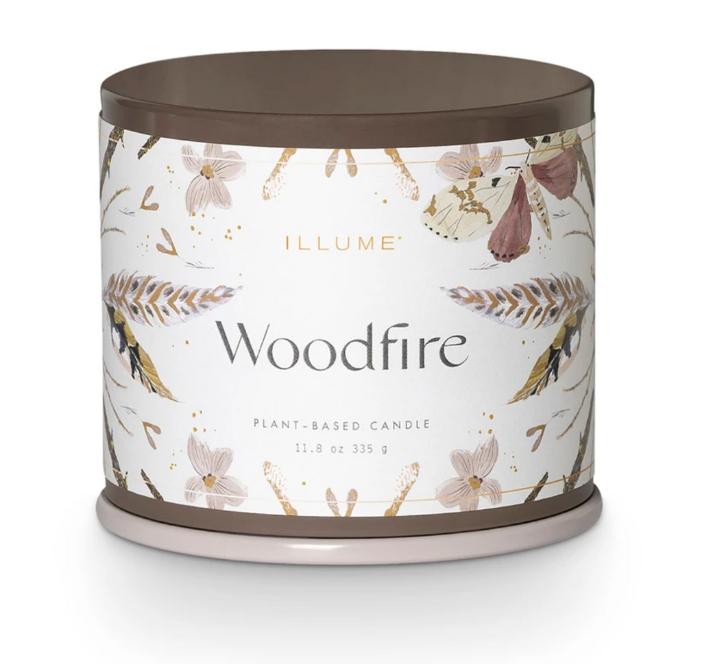 Illume Woodfire Large Tin Candle