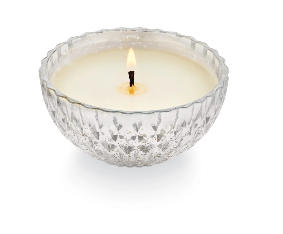 Illume Balsam & Cedar Mercury Glass Ornament Candle, Silver