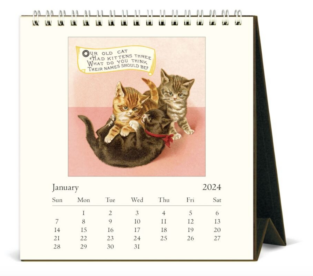Cavallini & Co. 2024 Wall Calendar, Vintage Cats