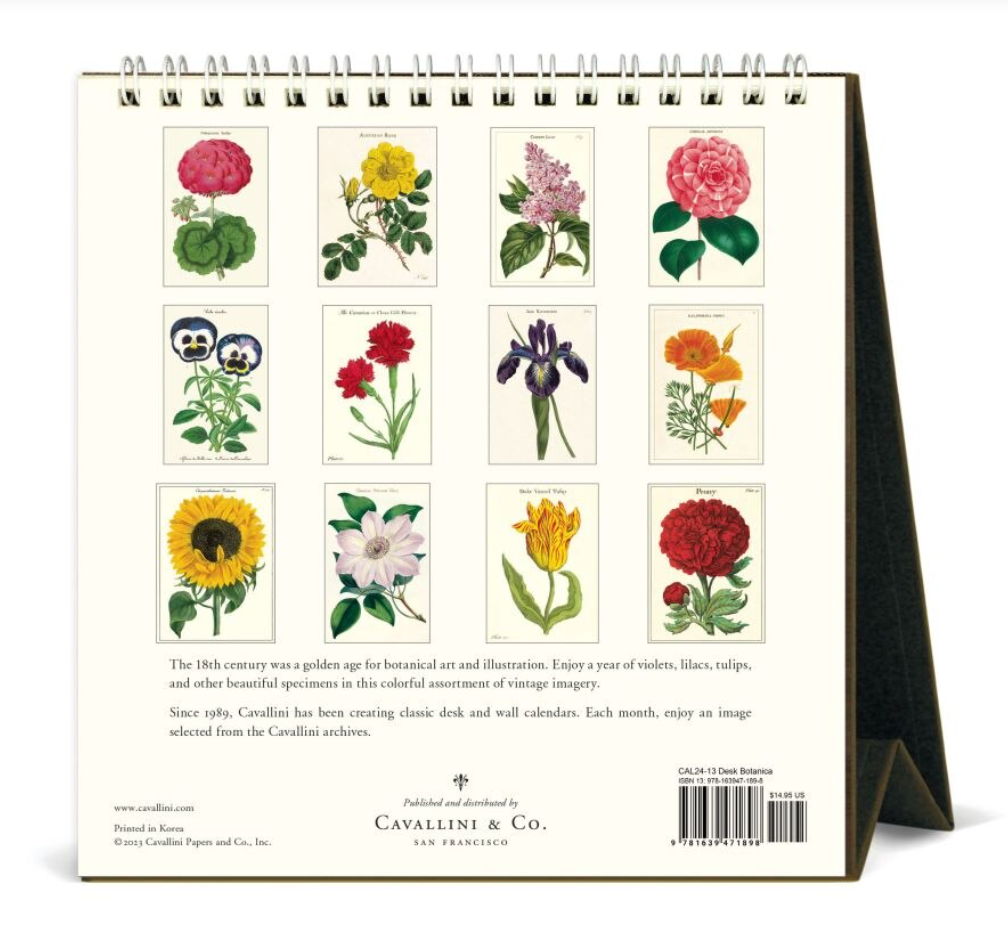Cavallini & Co. 2024 Desk Calendar, Botanica