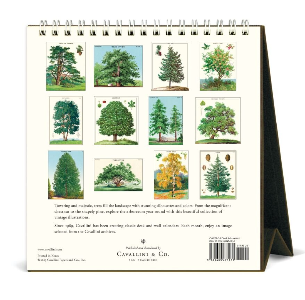 Cavallini & Co. 2024 Desk Calendar, Arboretum