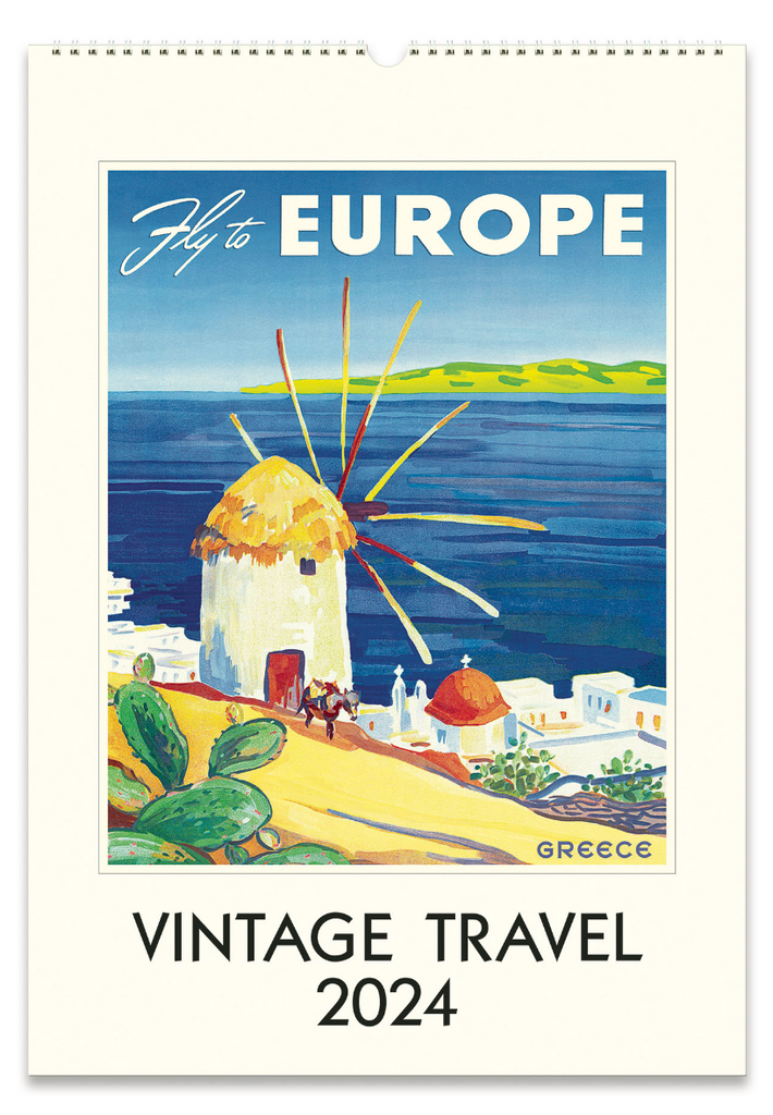 Cavallini & Co. 2024 Wall Calendar, Vintage Travel