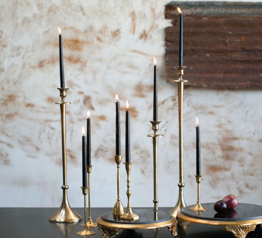 11" Gold Antique Candlestick