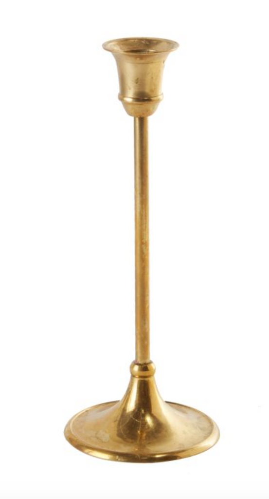 8" Gold Antique Candlestick