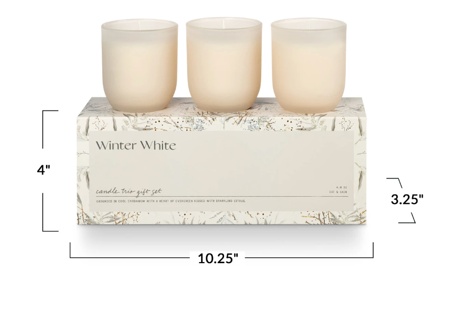 Illume Winter White Candle Trio Gift Set