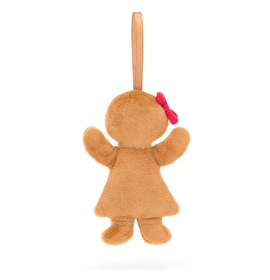 Jellycat Festive Folly Gingerbread Ruby Ornament