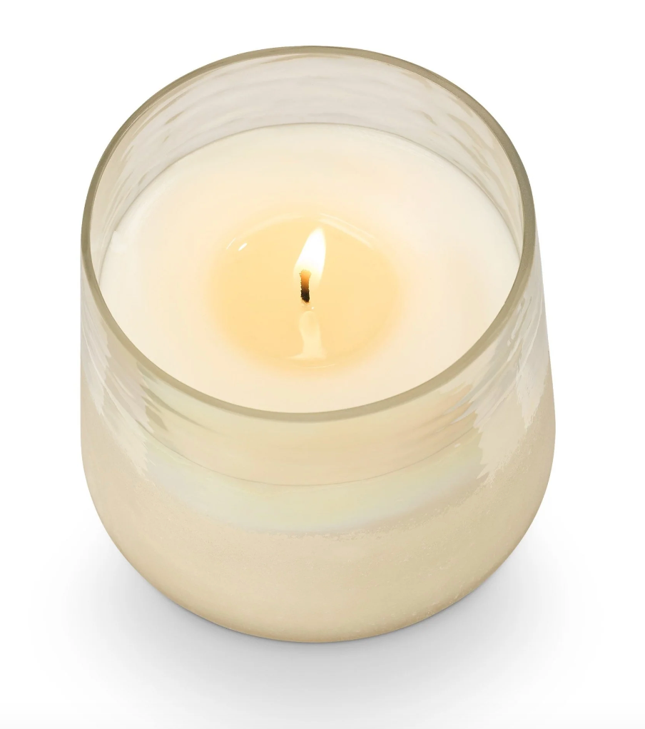 Illume Winter White Baltic Glass Candle