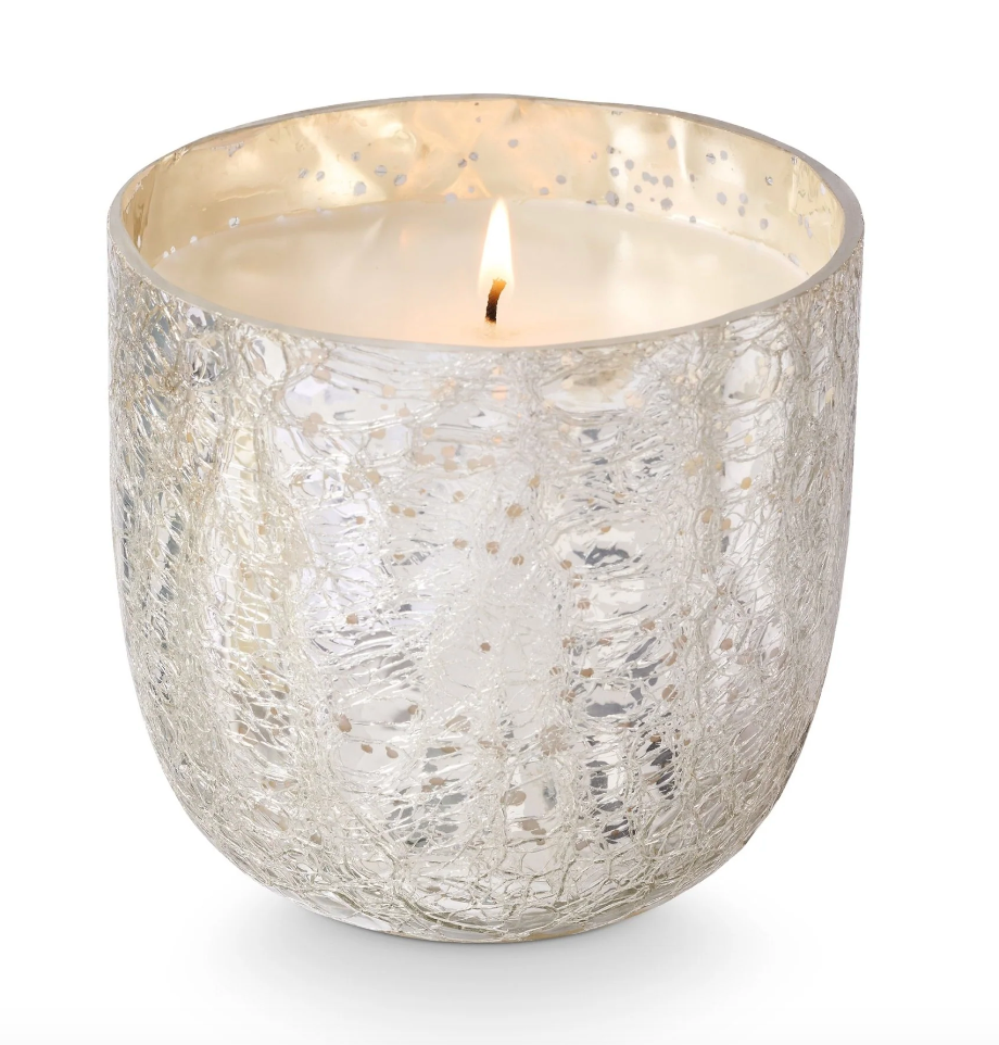 Illume Balsam & Cedar Large Boxed Crackle Glass Candle