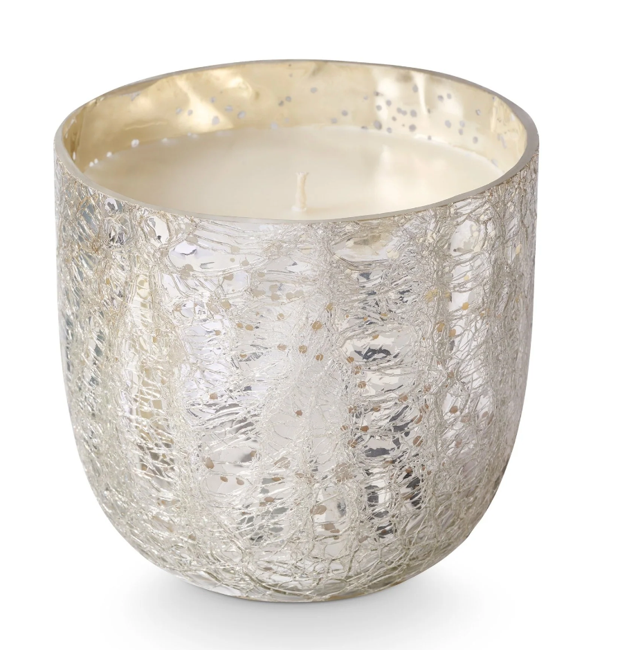 Illume Balsam & Cedar Large Boxed Crackle Glass Candle