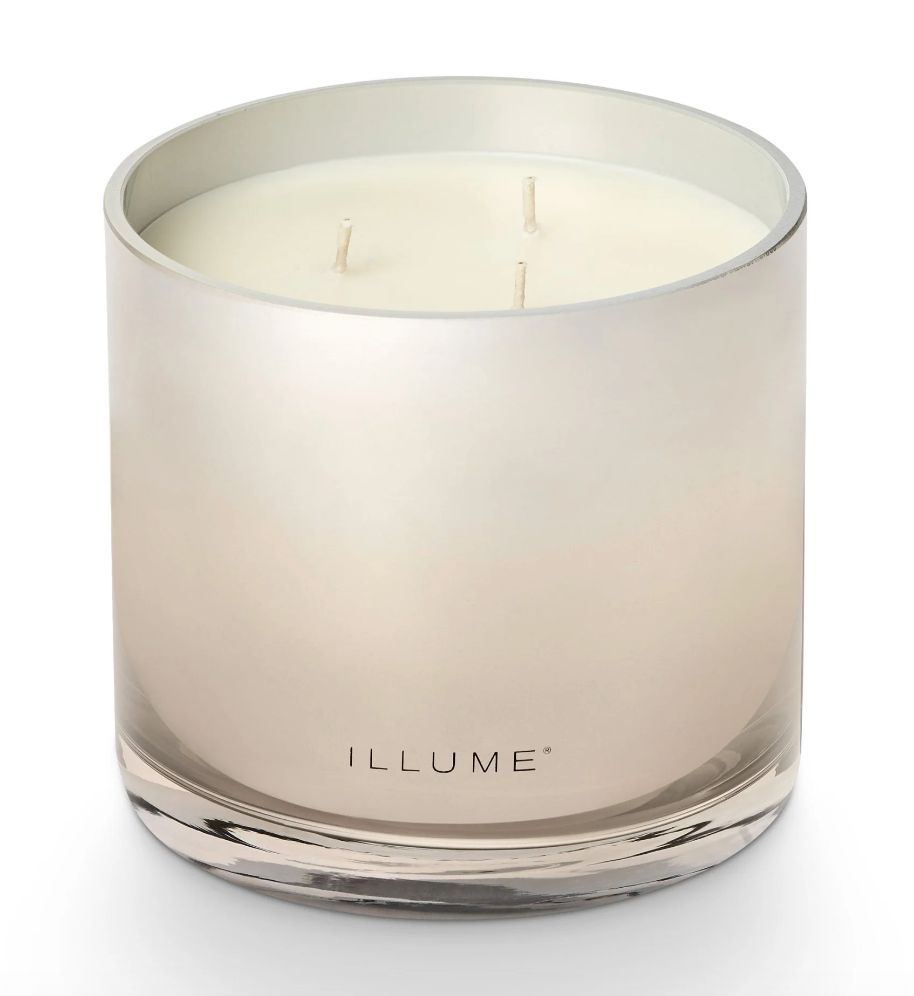 Illume Winter White Statement Glass Candle