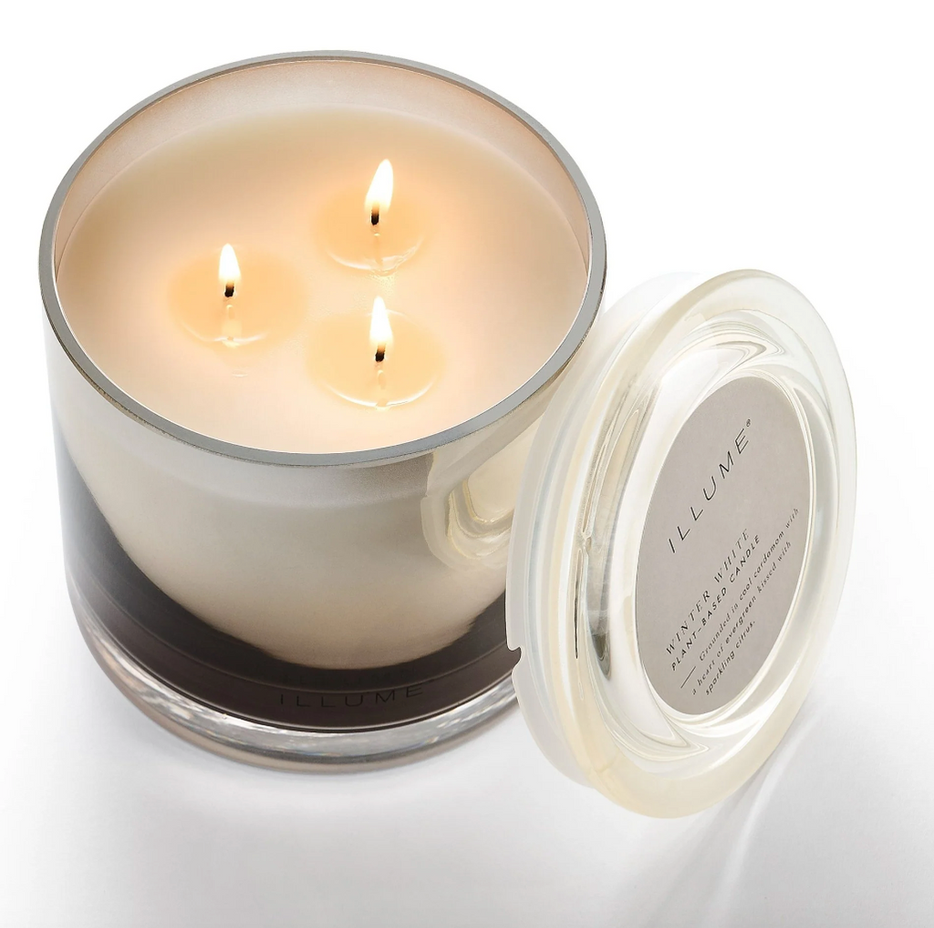 Illume Winter White Statement Glass Candle