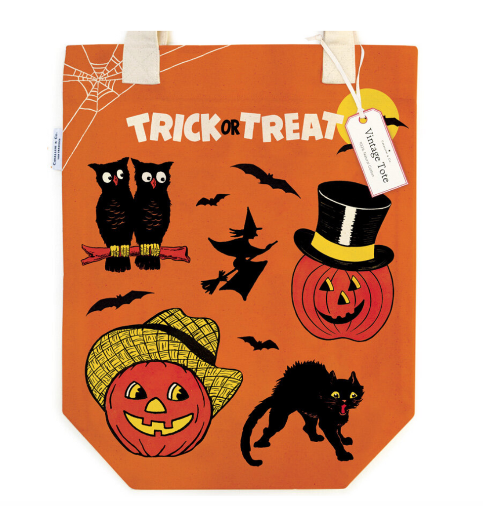Cavallini & Co. Halloween Trick or Treat Tote Bag