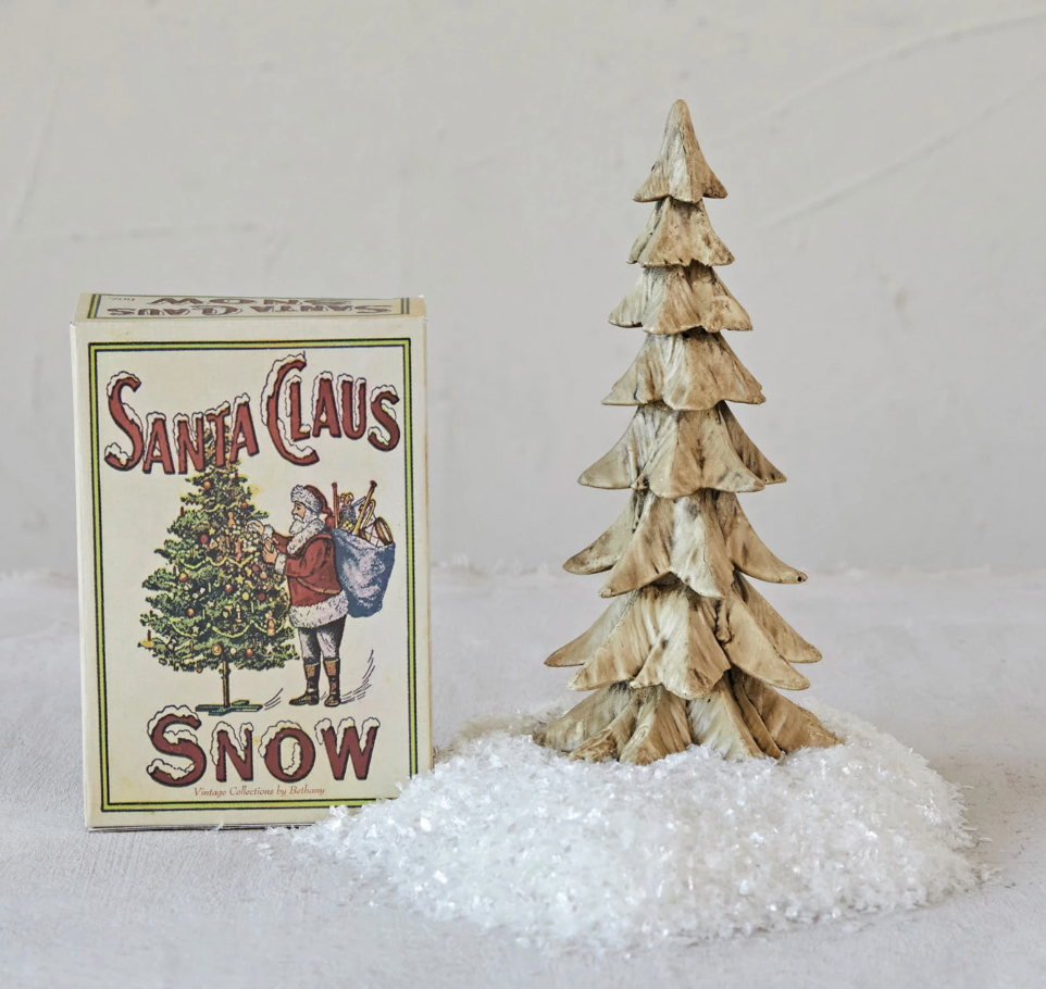 Santa Claus Mica Snow in Vintage Style Box