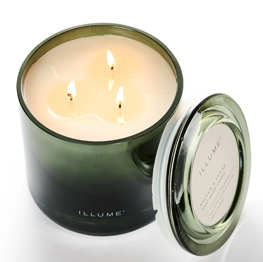 Illume Balsam & Cedar Statement Glass Candle