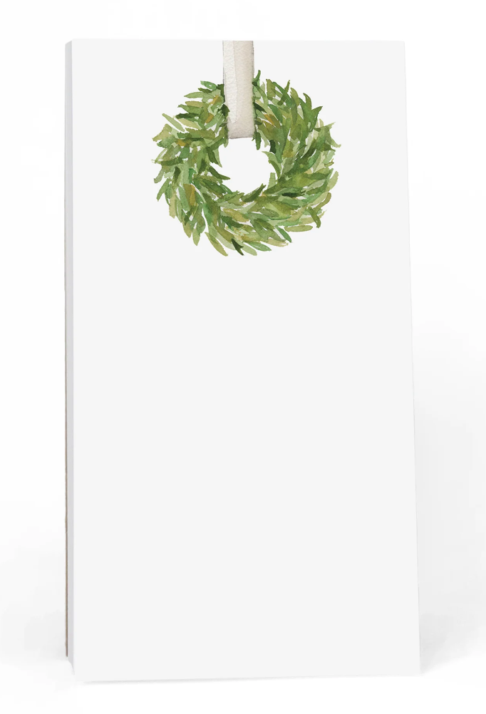 Holiday Wreath Long Notepad