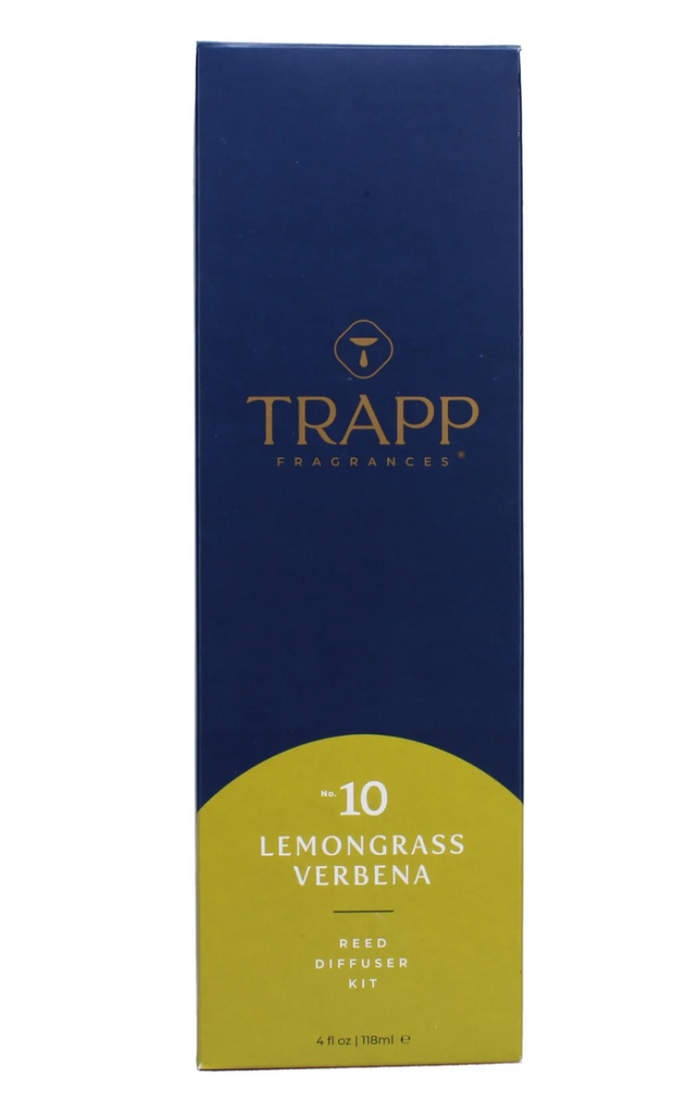 Trapp Fragrances No. 10 Lemongrass Verbena 4 oz. Reed Diffuser Kit