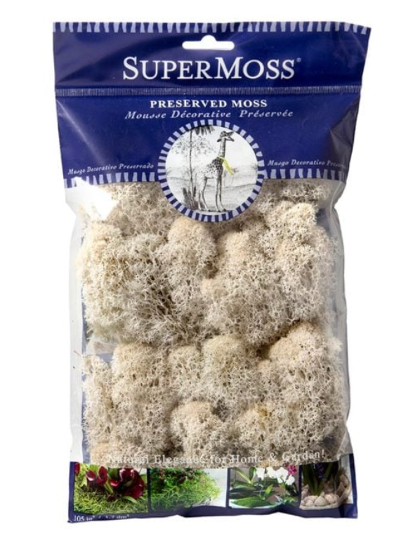 SuperMoss Reindeer Moss, Natural, 2 Ounce Package