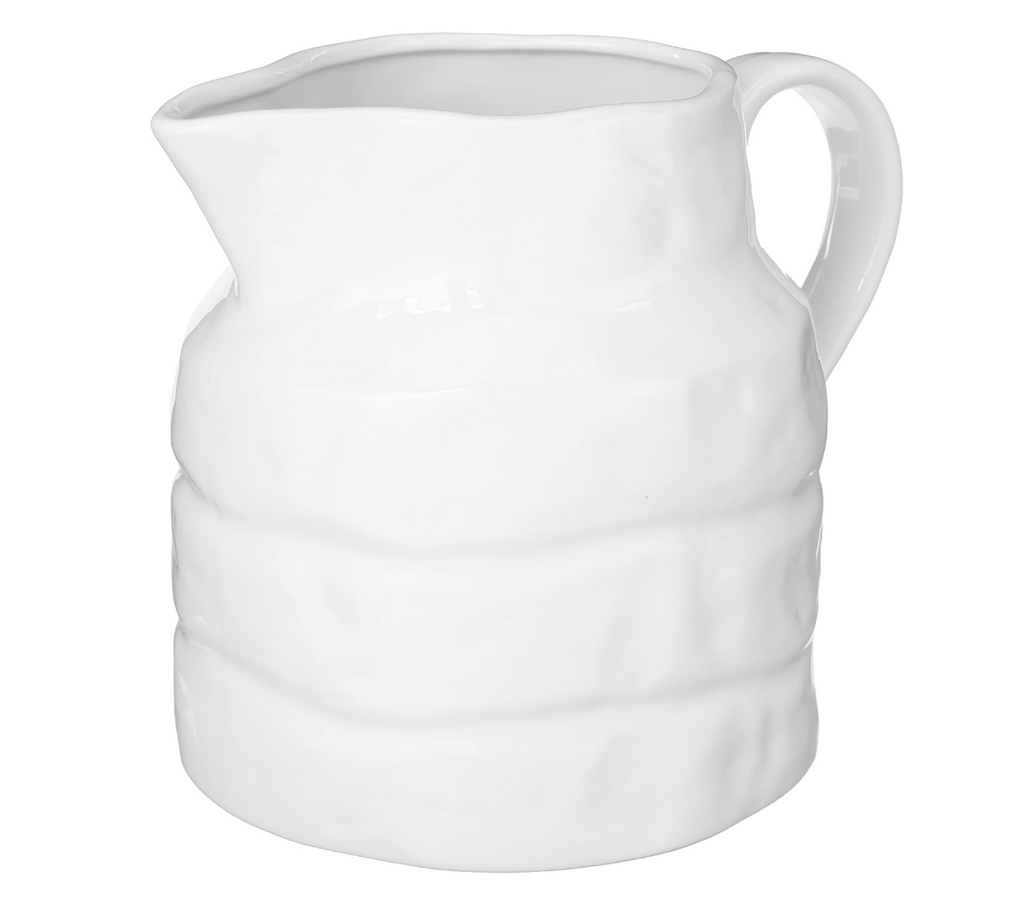 6-3/4" Vintage Inspired Stoneware Pitcher, 64 Ounces