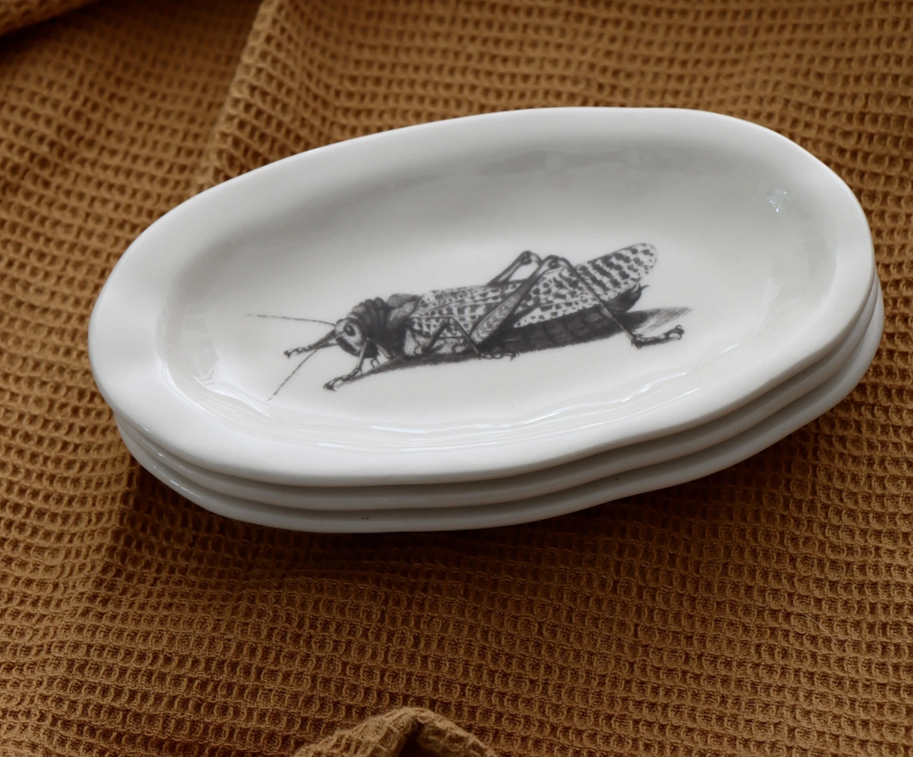 Flora & Fauna Stoneware Small Plate, 4 Styles