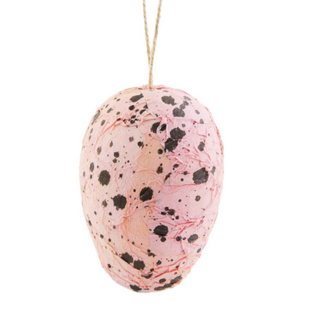 Paper Mache Egg with Jute Hanger, 5 Colors