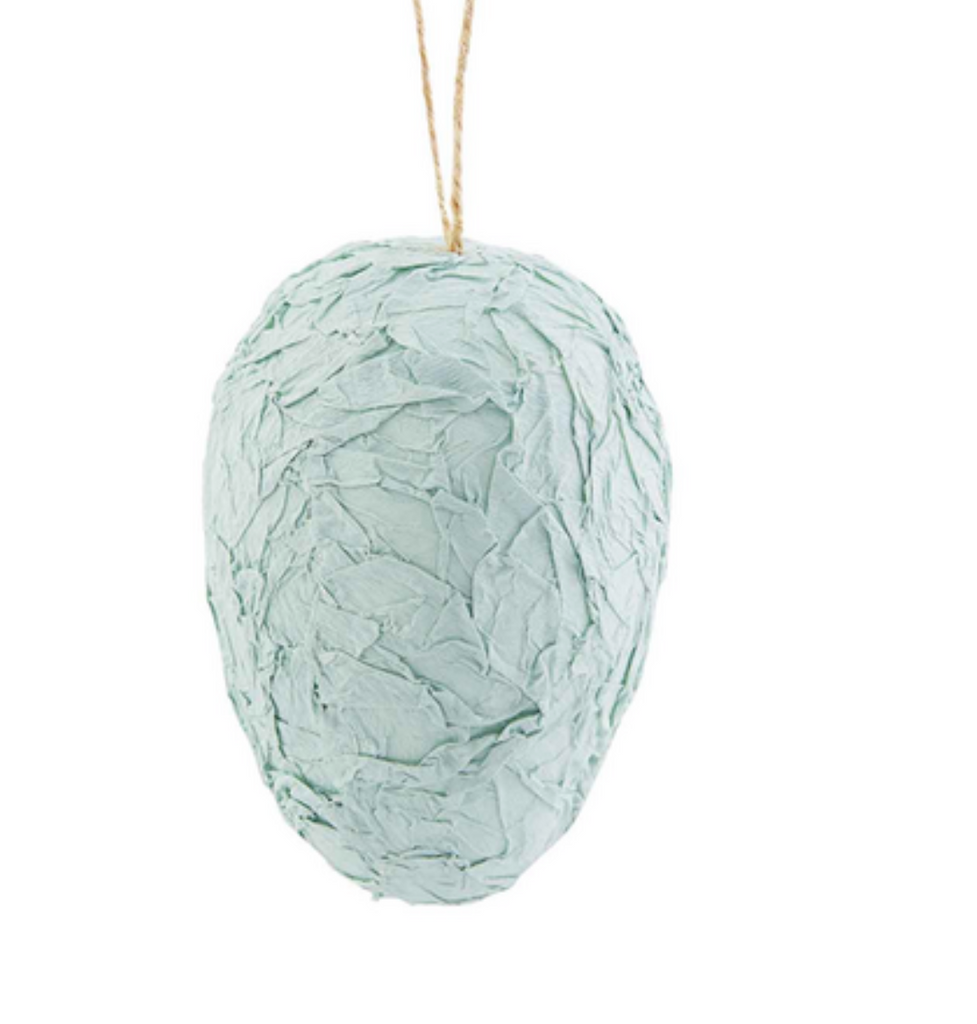 Paper Mache Egg with Jute Hanger, 5 Colors