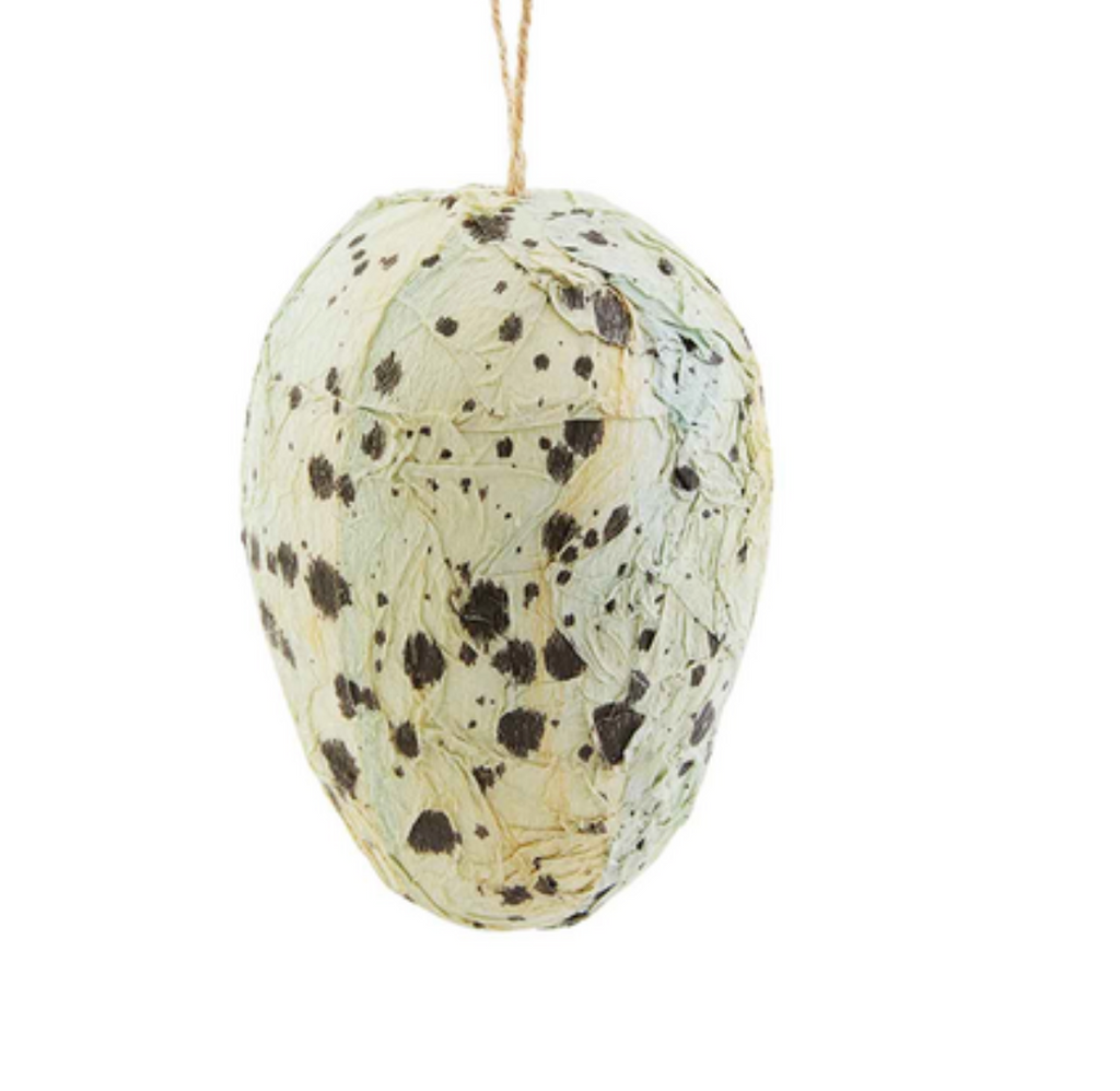 Paper Mache Egg with Jute Hanger, 5 Colors