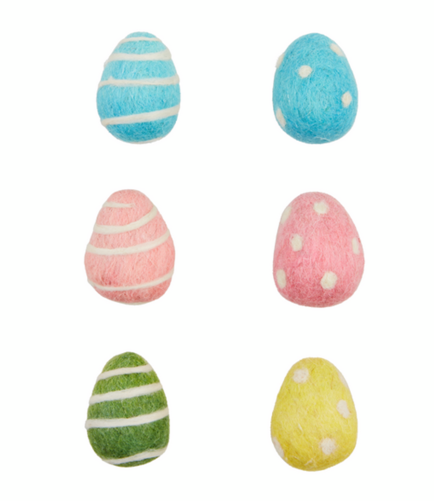 Packaged Wool Felt Easter Eggs